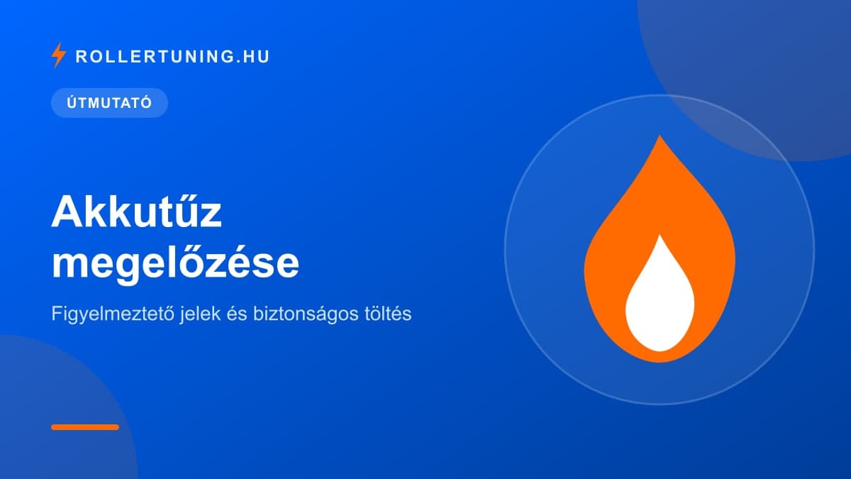 Akkutűz megelőzése: figyelmeztető jelek és biztonságos töltés – illusztráció