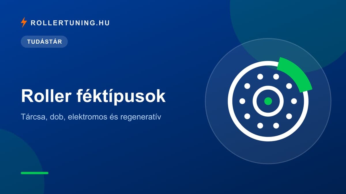 Roller féktípusok: tárcsa, dob, elektromos és regeneratív – illusztráció