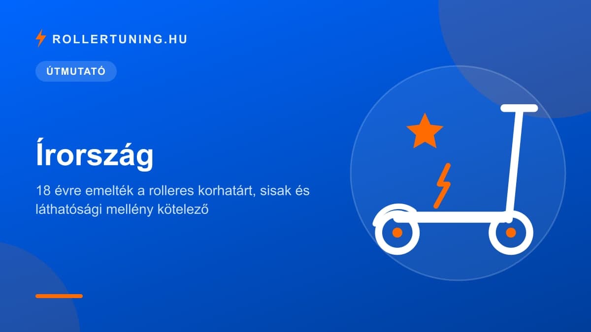 Írország: 18 évre emelték a rolleres korhatárt, sisak és láthatósági mellény kötelező – illusztráció
