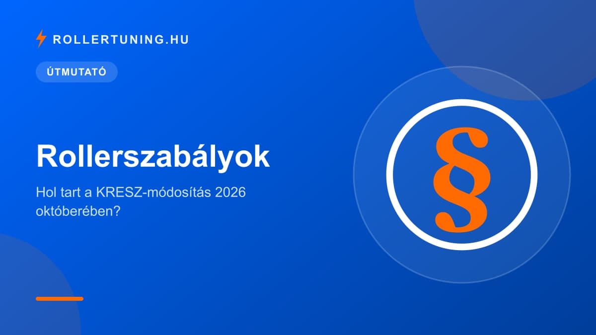 Rollerszabályok: hol tart a KRESZ-módosítás 2026 októberében? – illusztráció