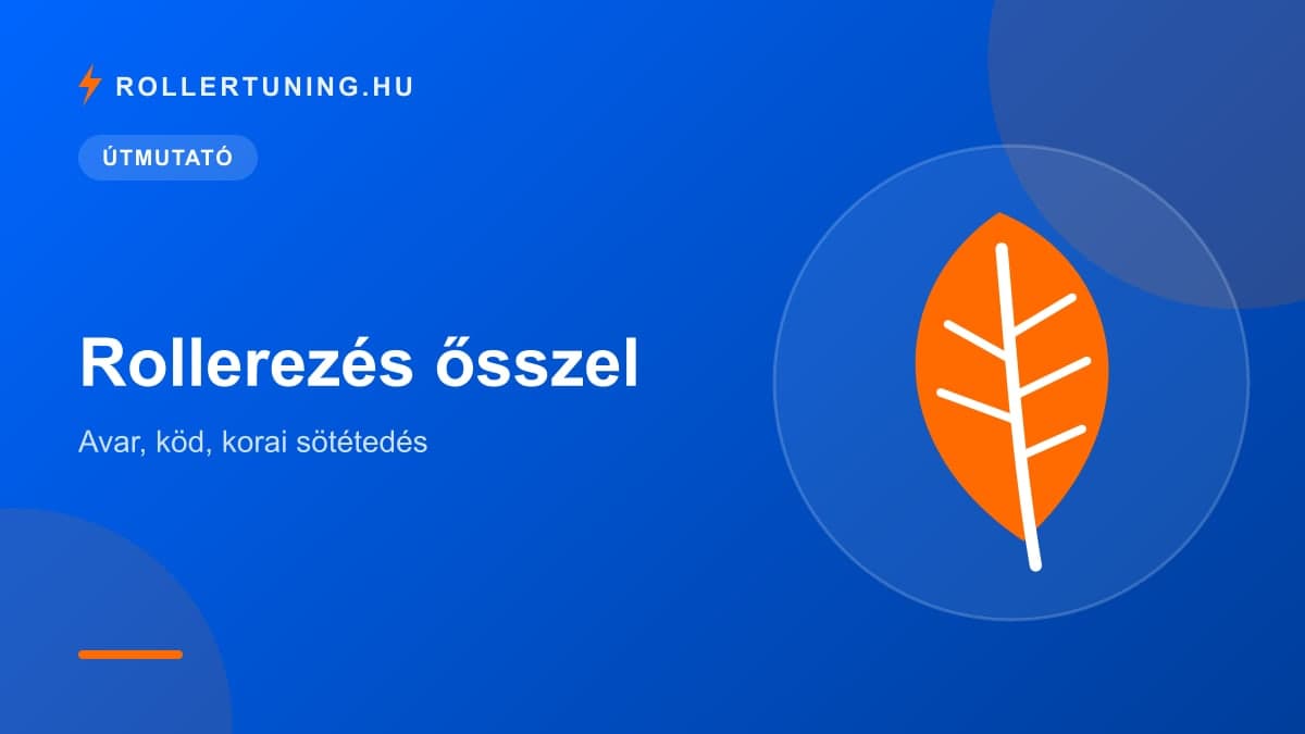 Rollerezés ősszel: avar, köd, korai sötétedés – illusztráció