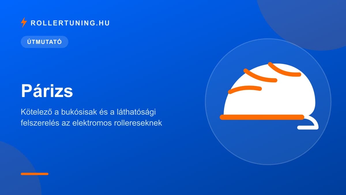 Párizs: kötelező a bukósisak és a láthatósági felszerelés az elektromos rollereseknek – illusztráció