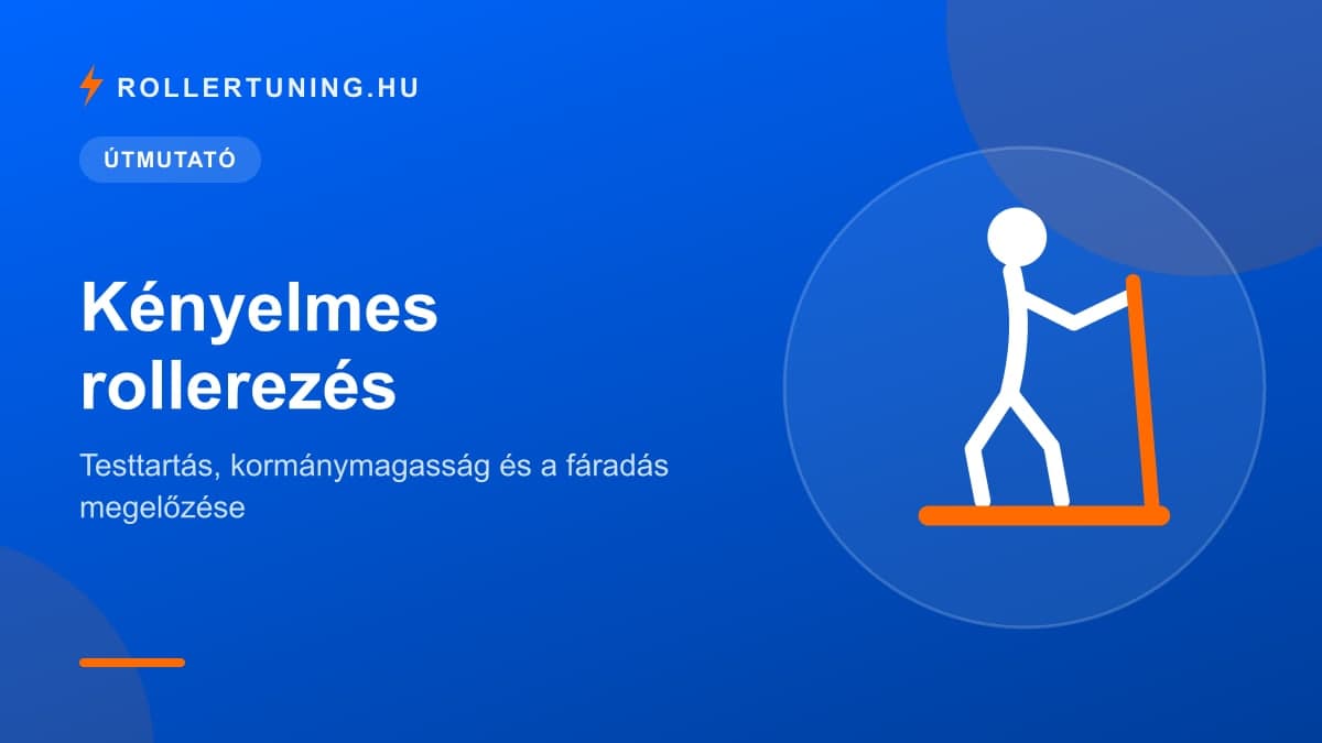 Kényelmes rollerezés: testtartás, kormánymagasság és a fáradás megelőzése – illusztráció