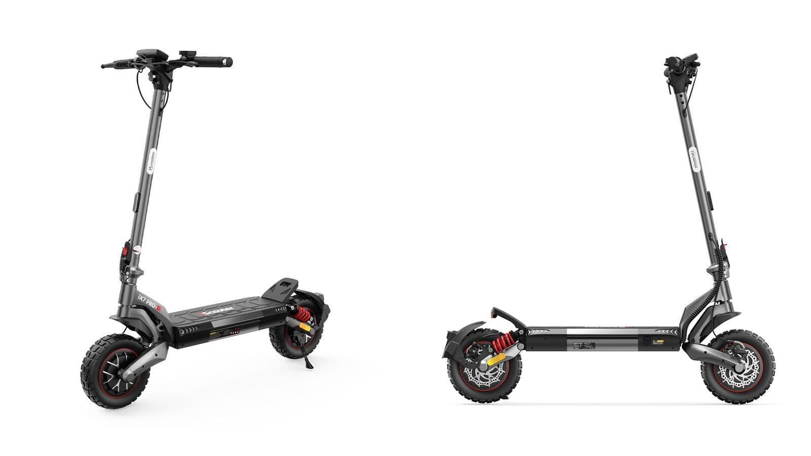 Az iHoverboard iX7Pro elektromos roller elölről és oldalról