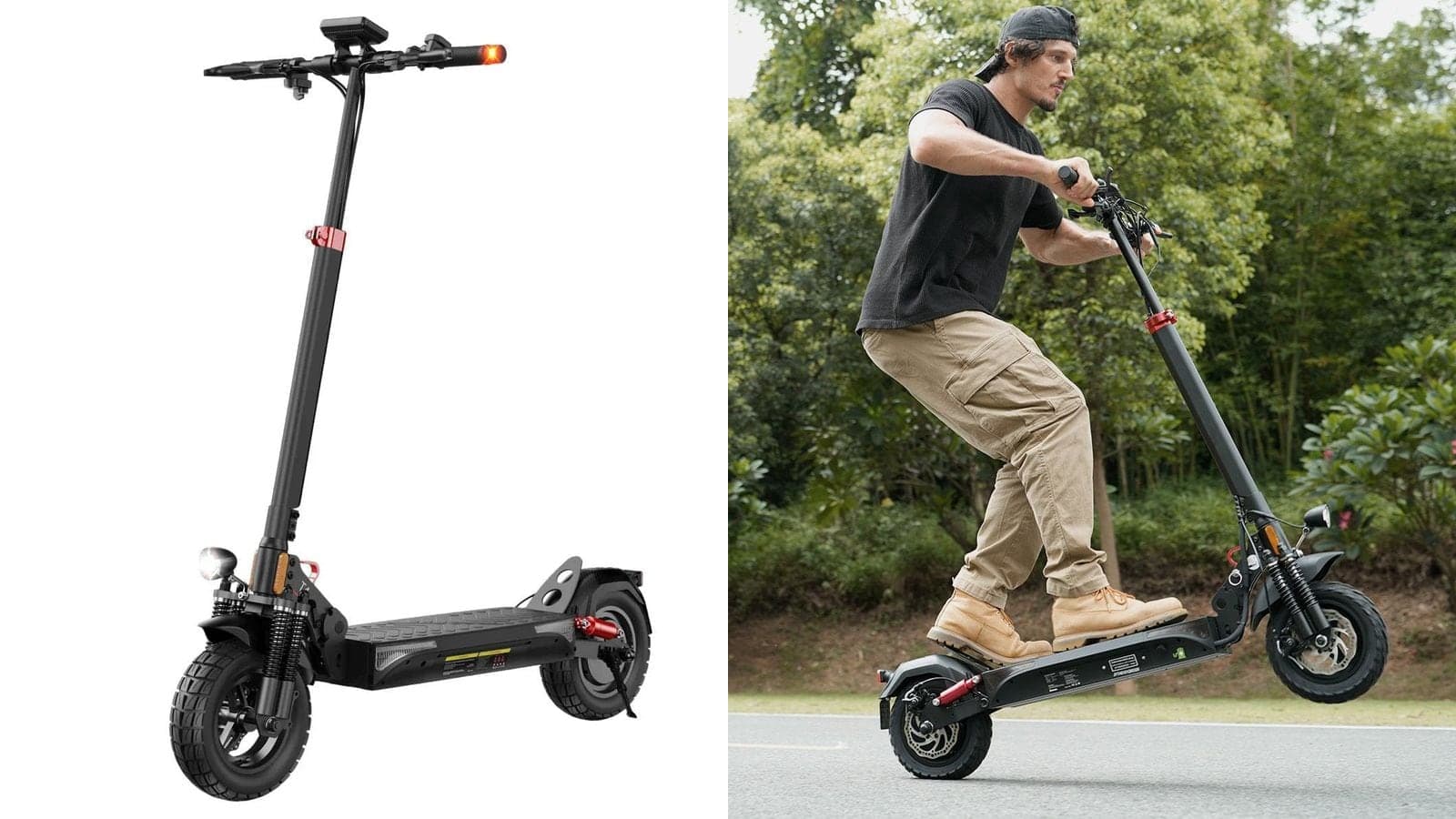 Az iHoverboard T4 elektromos roller termékfotón és használat közben