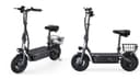 Az iScooter F3 ülős elektromos roller két termékfotón