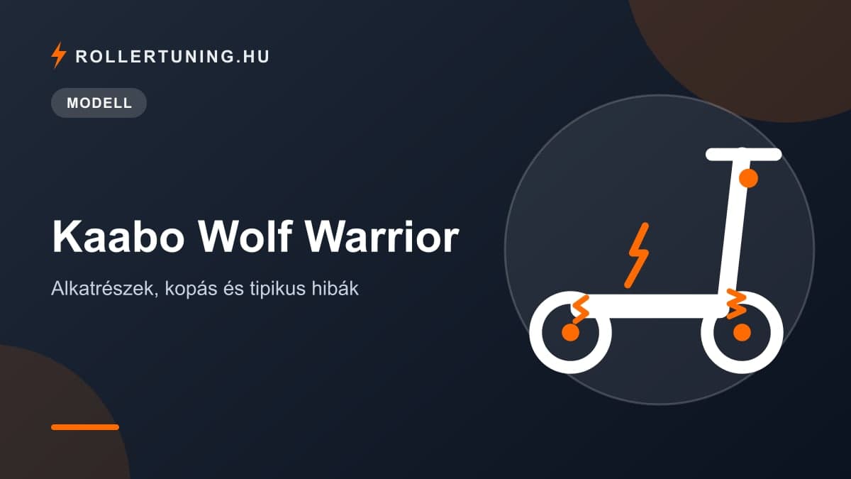 Kaabo Wolf Warrior – alkatrészek, kopás és tipikus hibák – illusztráció