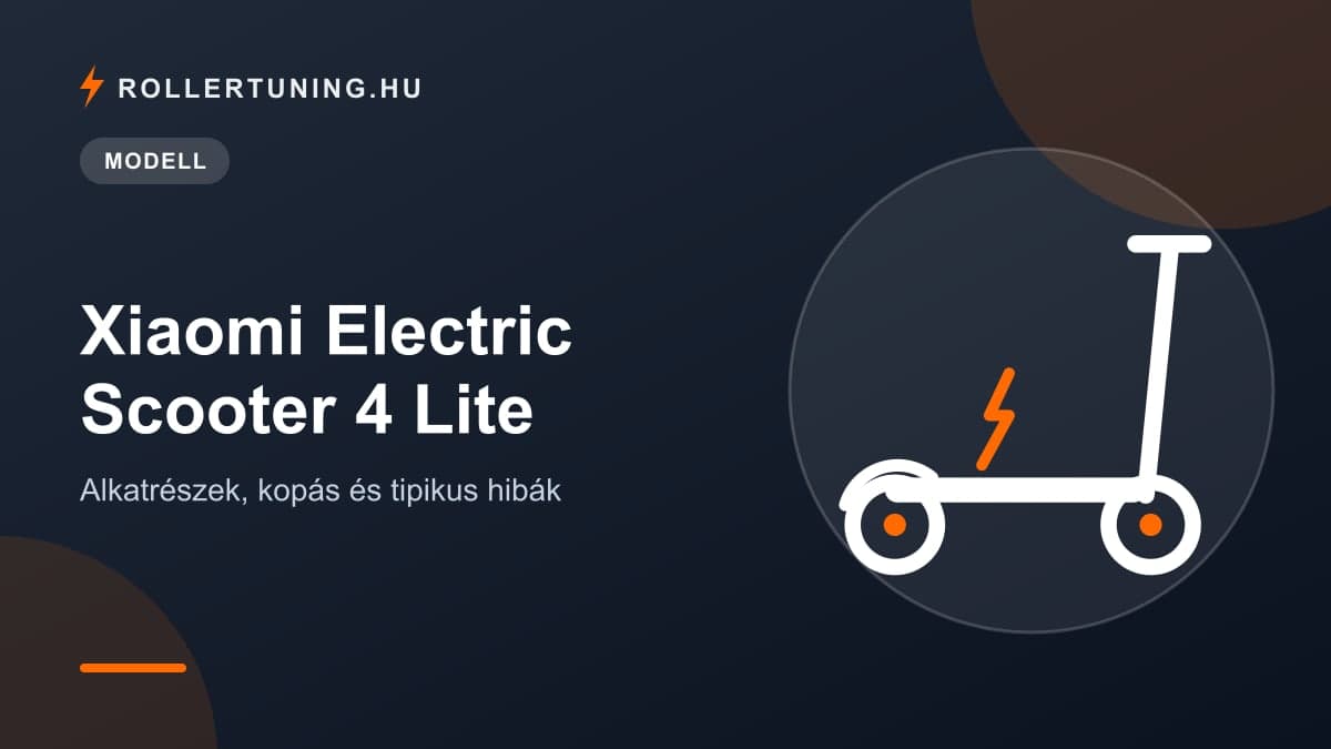 Xiaomi Electric Scooter 4 Lite – alkatrészek, kopás és tipikus hibák – illusztráció