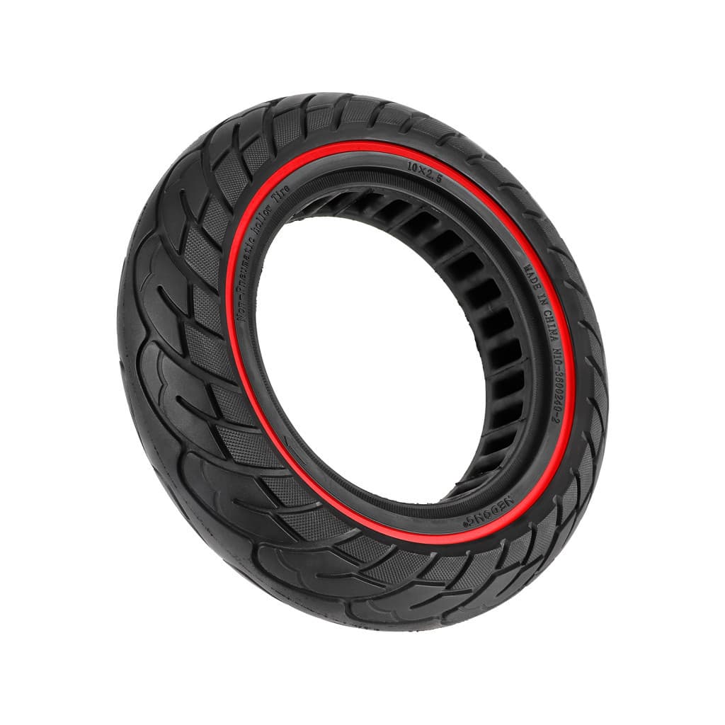 10x2,5 Tömör gumi piros csikkal（37mm slot）