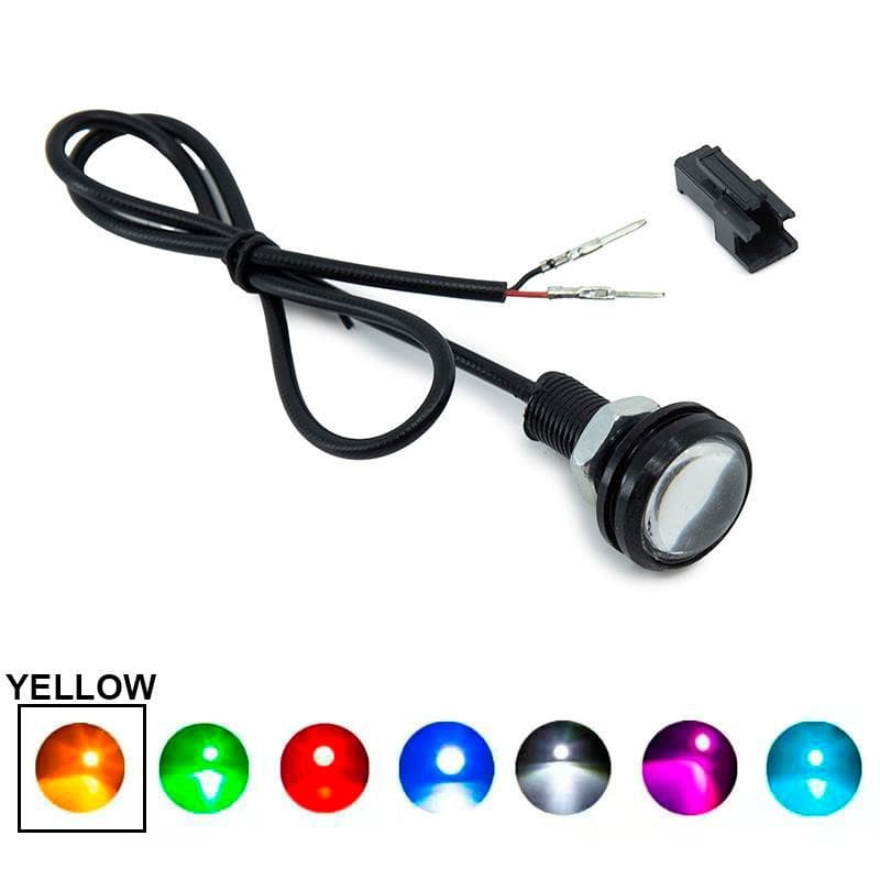12V sárga LED sasszem – 1 db