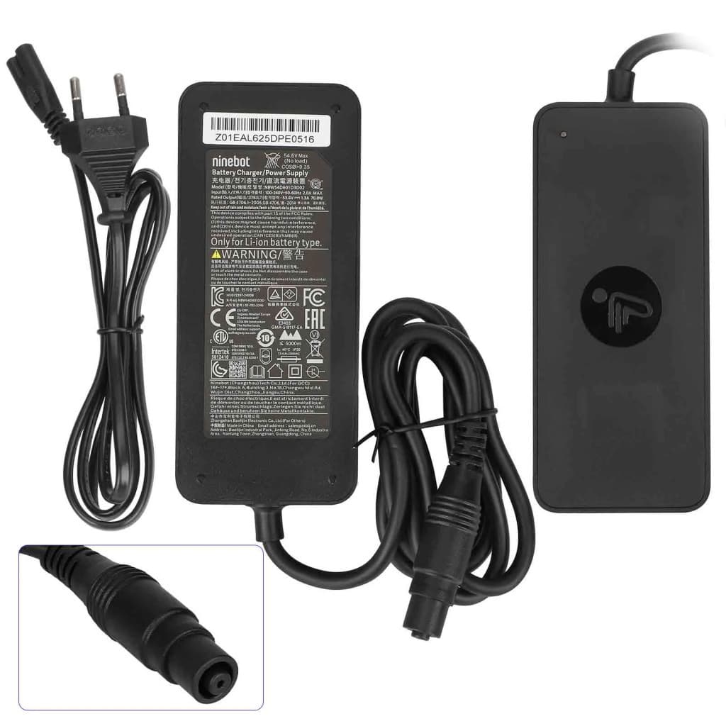Töltő 54.6V1.3A Original Segway with Xiaomi O/ Xiaomi 4 Pro Plus/4 Pro Max/Ninebot G3 F3 GT3 ZT3 (EU plug)