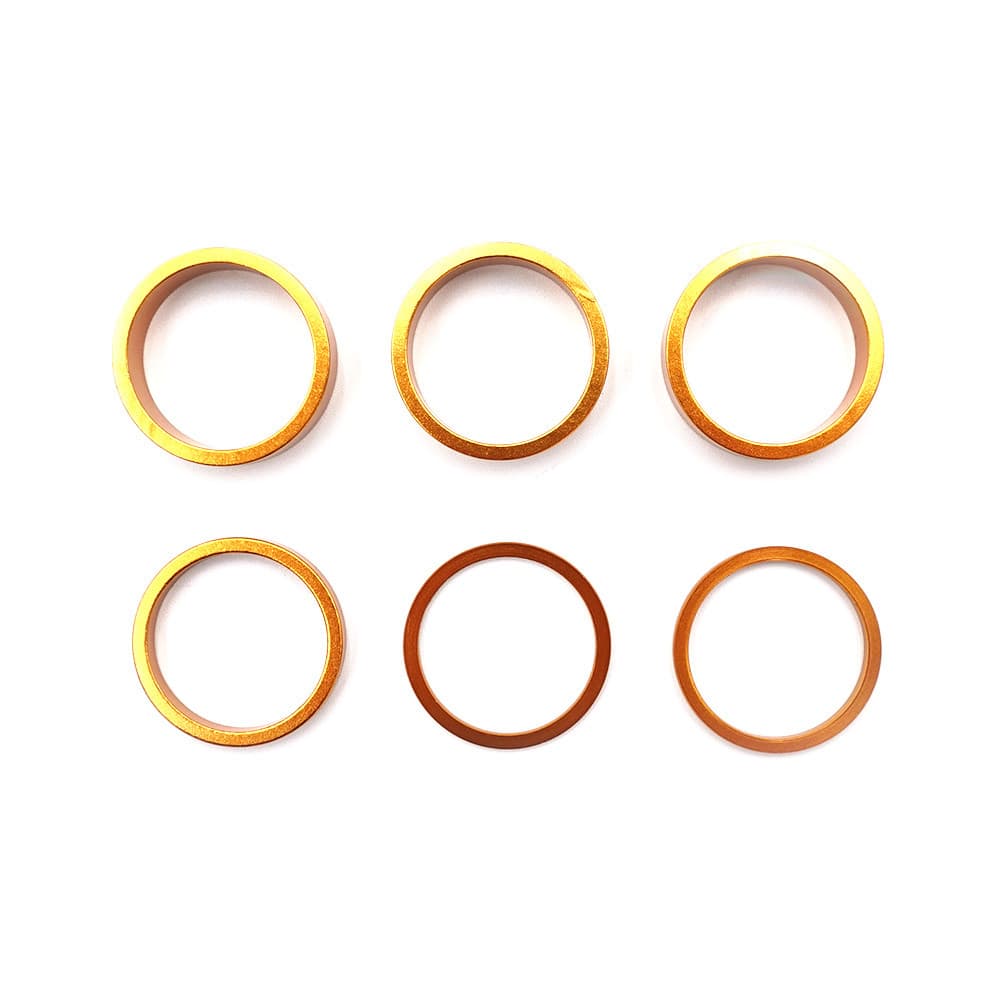 Kormány riser rings piros/arany/kék/fekete 6 db (arany)