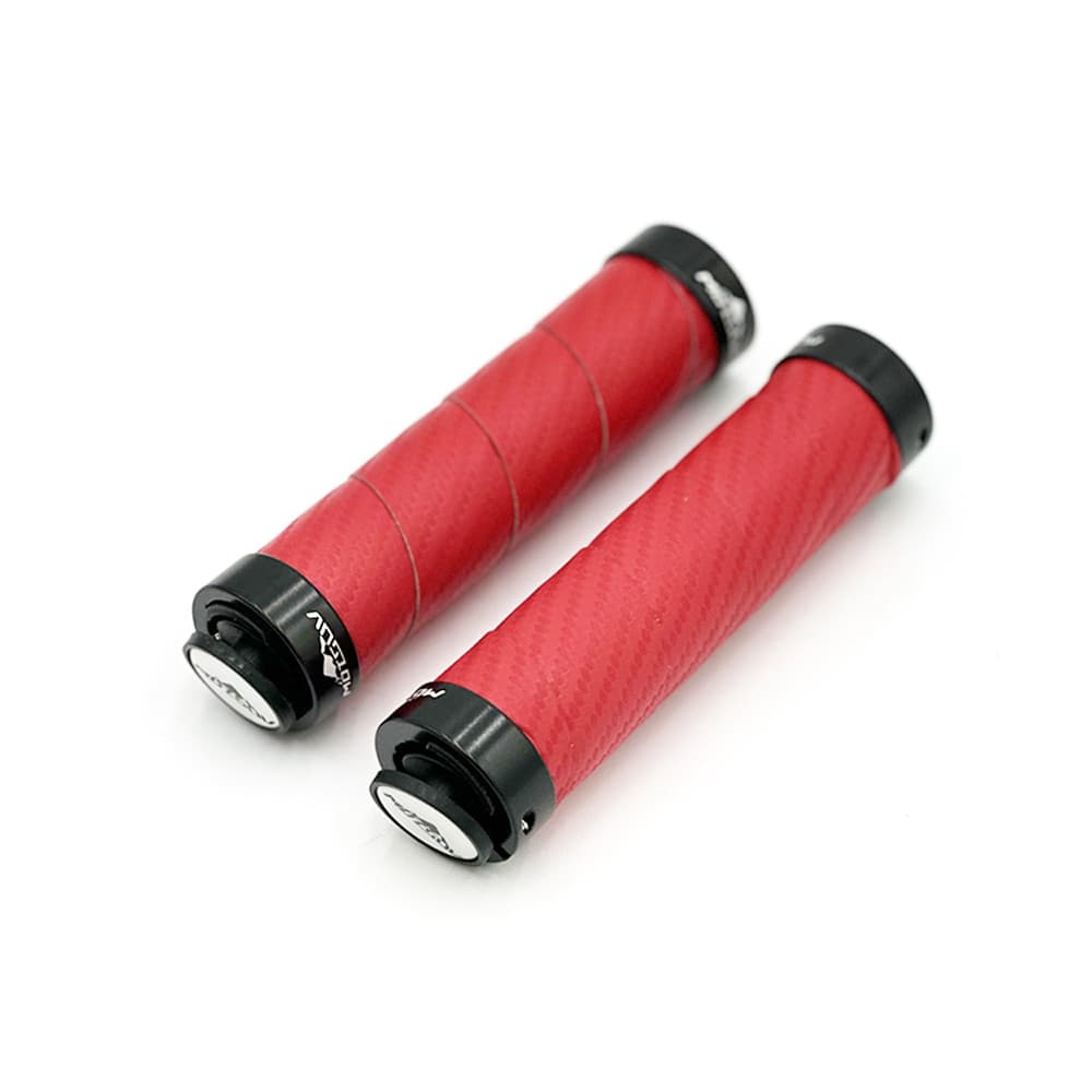 Kék/fekete/piros carbon-style fogantyúk (piros)