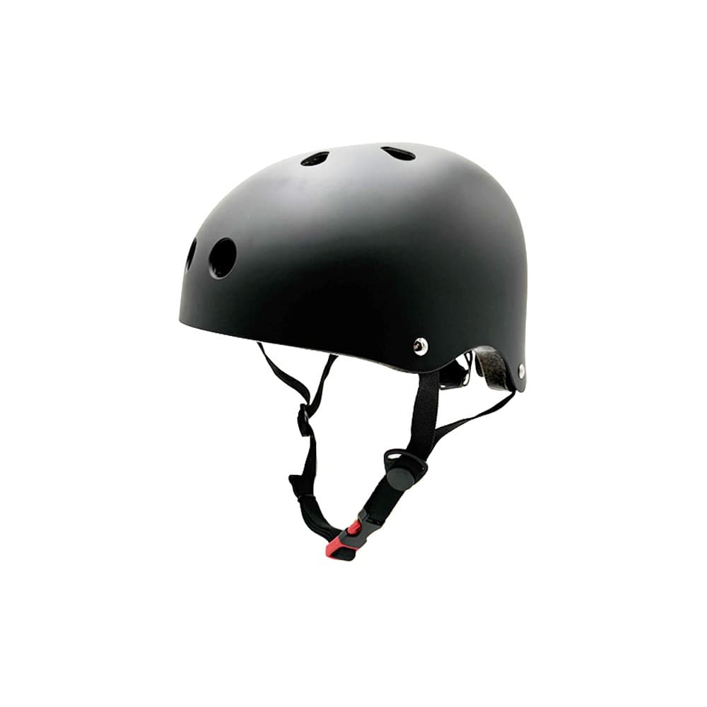 Fekete bike/roller bukósisak + LED (L)