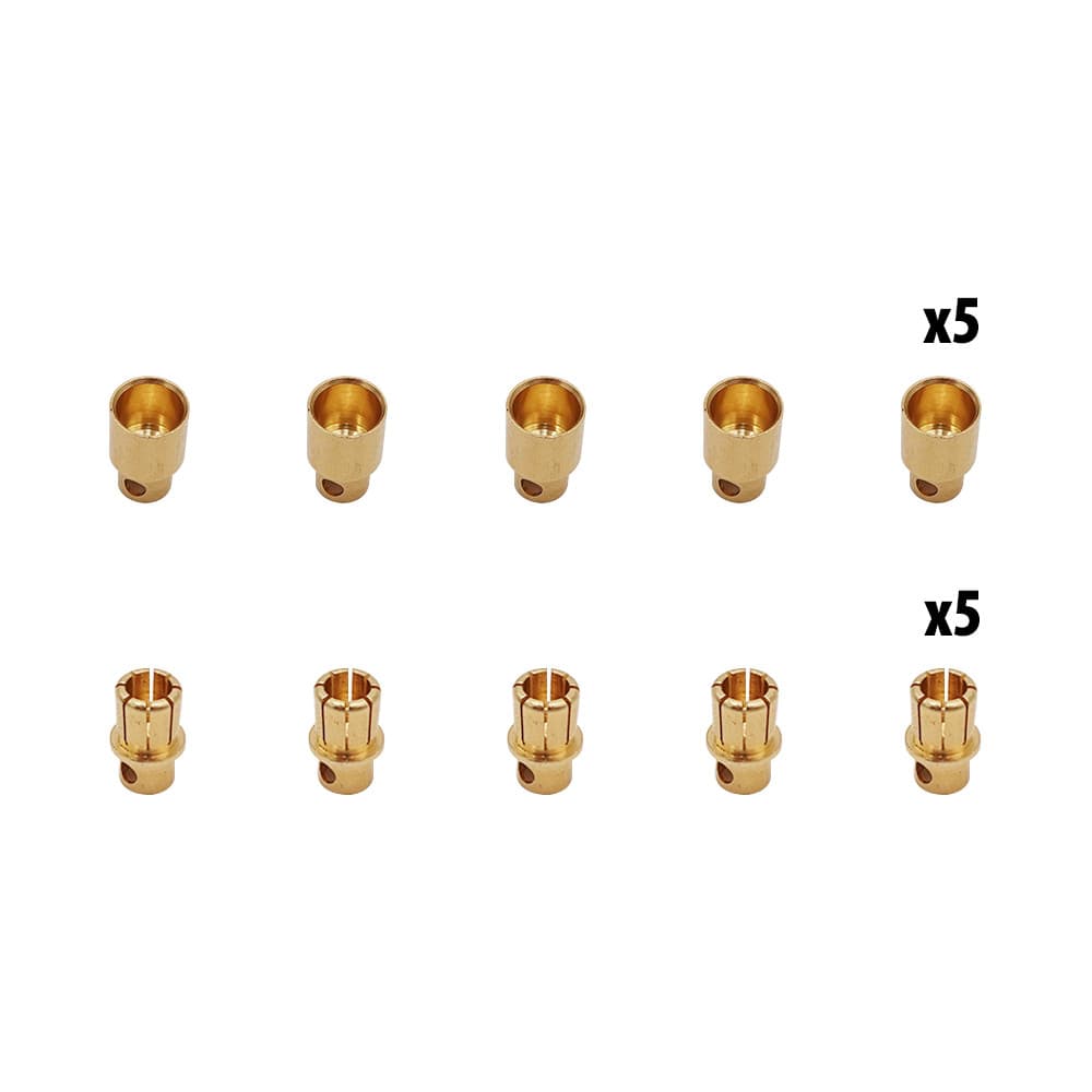 Banana csatlakozók 8mm 10 db (5 apa + 5 anya)