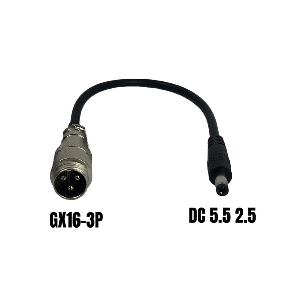 GX16-3P apa to DC 5.5 2.5mm anya adapter