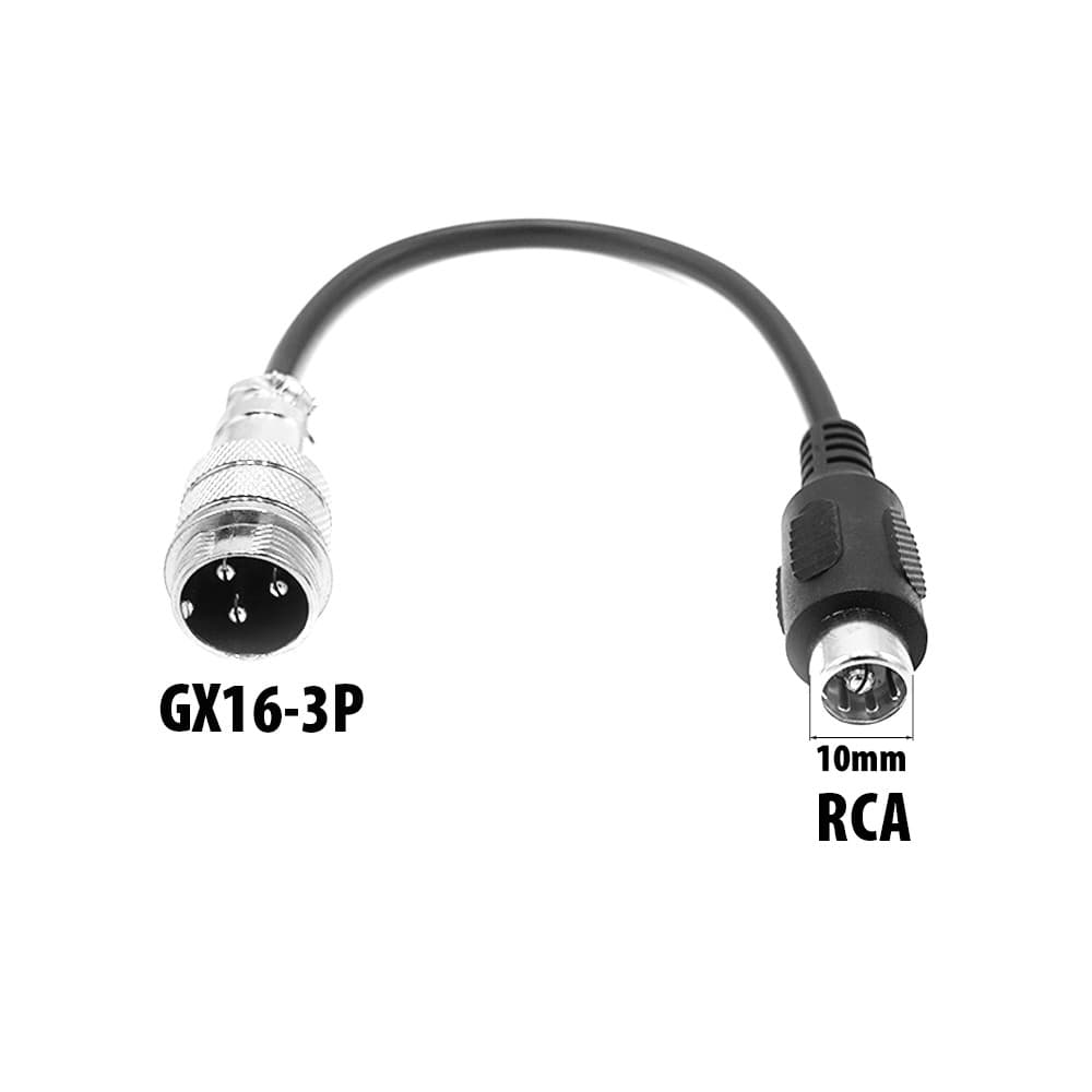 GX16-3P to RCA 10mm adapter