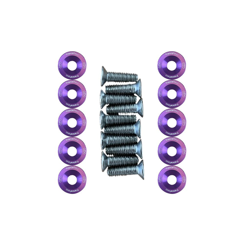 Fellépő alátétek 19 mm, csomag: 10 + M6 csavarok — 8 szín (Violet)