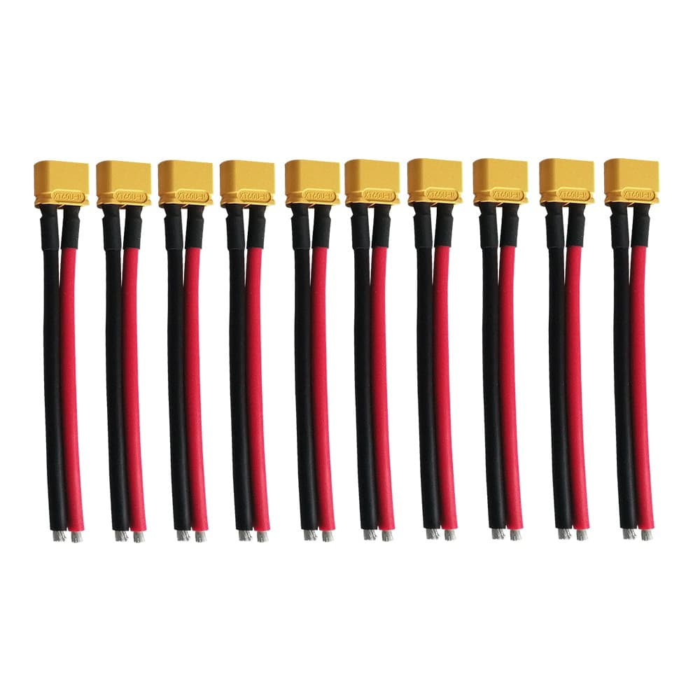 XT60 apa Plugs 10cm kábel 10 db