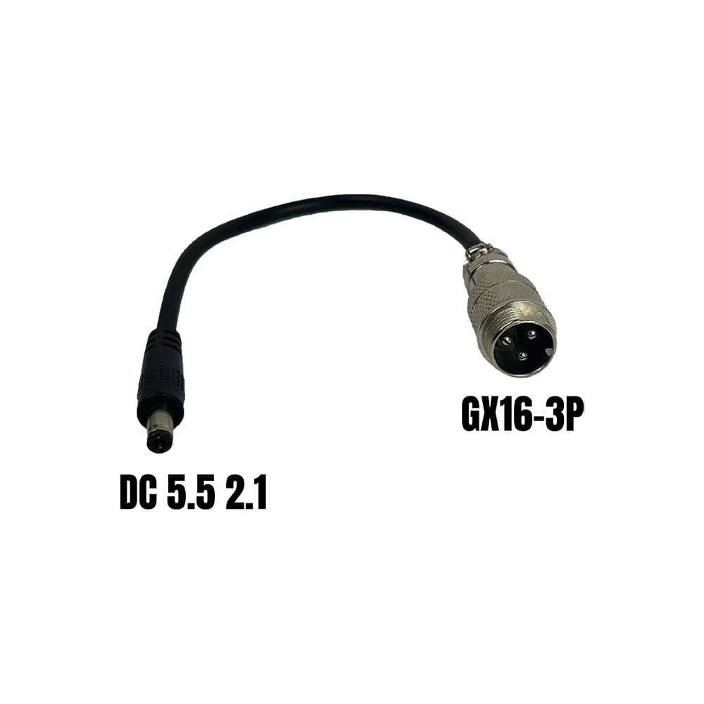 GX16-3P apa to DC 5.5 2.1mm anya adapter