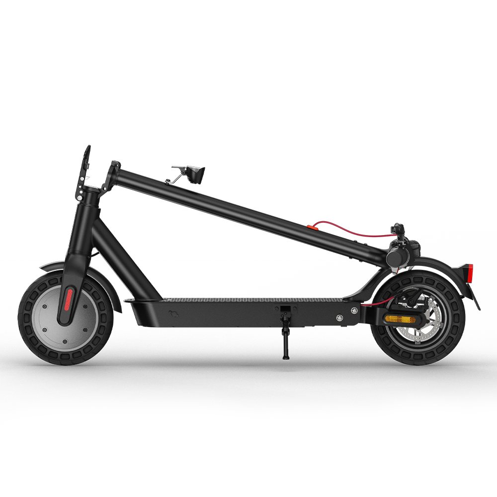 Az összecsukott iHoverboard E9TMax elektromos roller oldalról