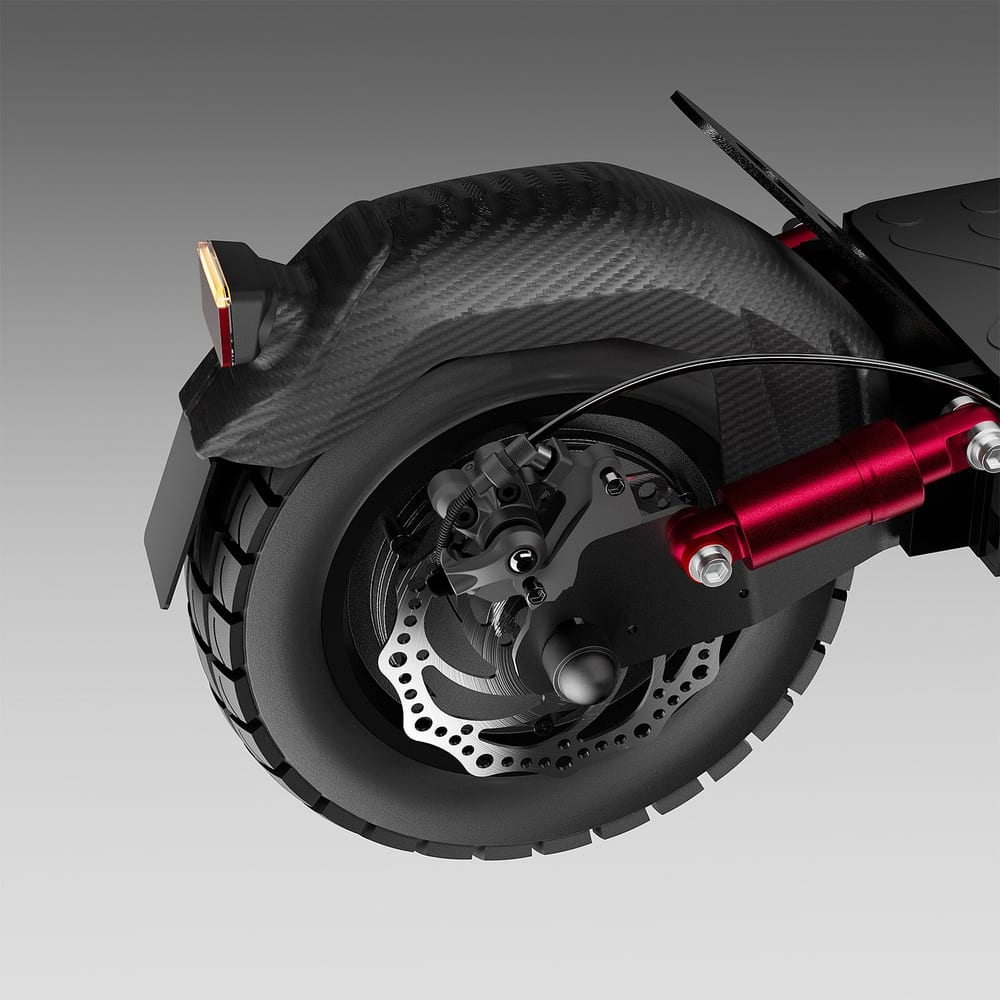 Az iHoverboard T4 hátsó kereke tárcsafékkel és lengéscsillapítóval