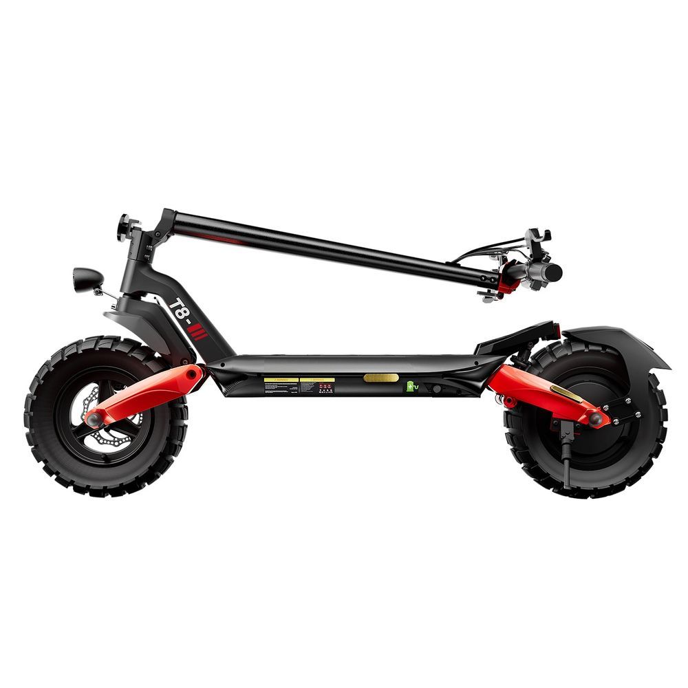 Az iHoverboard T8 elektromos roller oldalnézetből, lehajtott kormánnyal