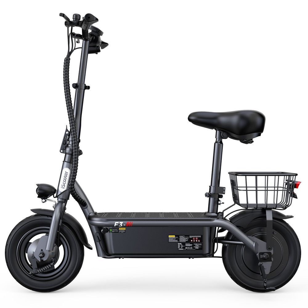 Az iScooter F3 ülős elektromos roller oldalról