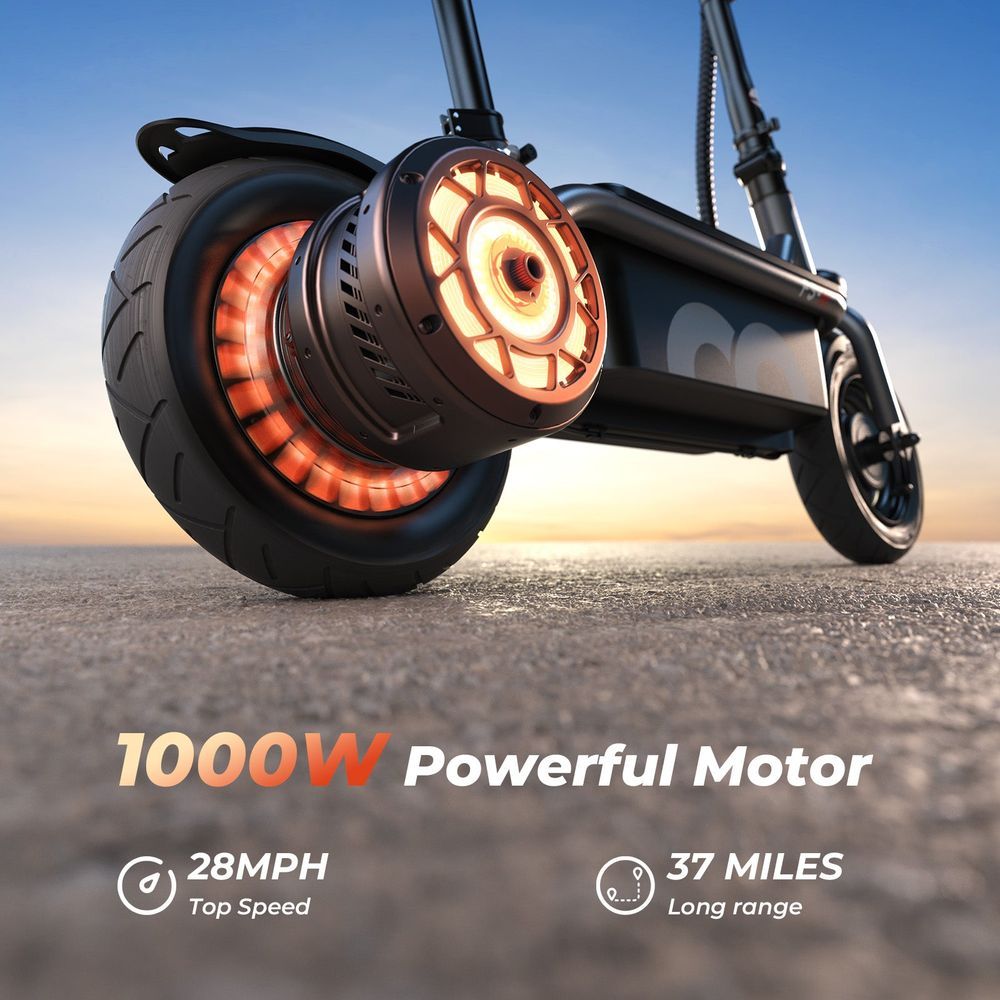 Az iScooter F3 hátsó kerekébe épített 1000 W-os motor